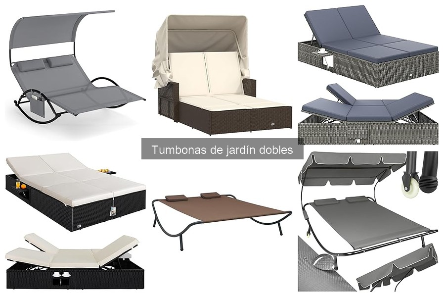 Tumbonas de jardín dobles con características especiales