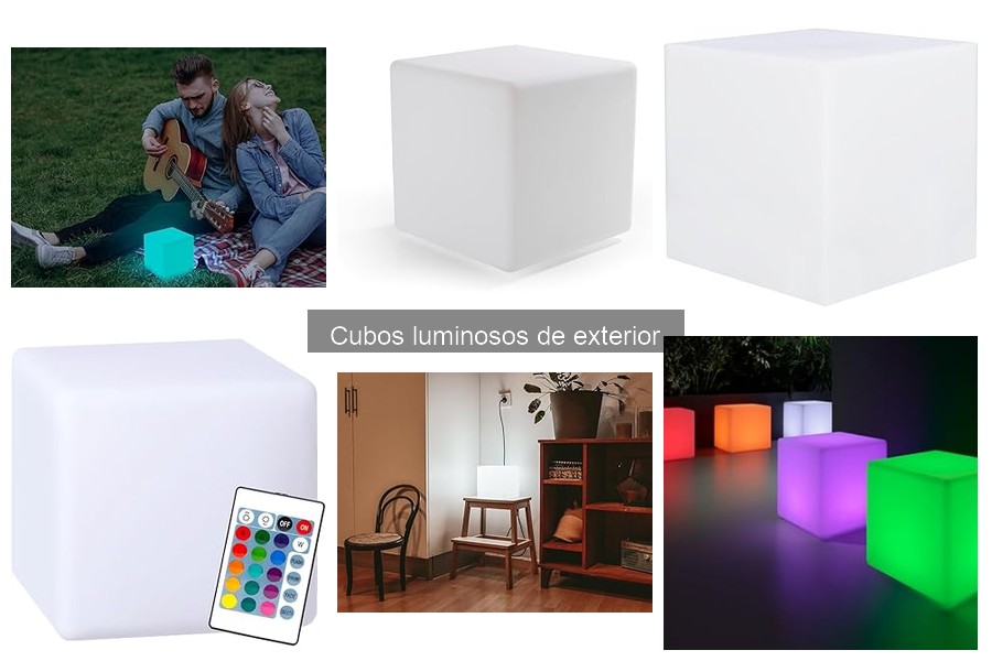 Ventajas y desventajas de cubos luminosos para exterior